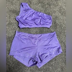 dance costume audition outfit - purple adult pro cheer pro dance